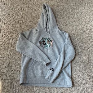 Women Peace Sign Grey Hoodie